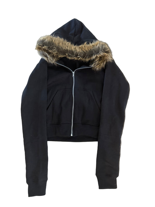 Black Fur zip