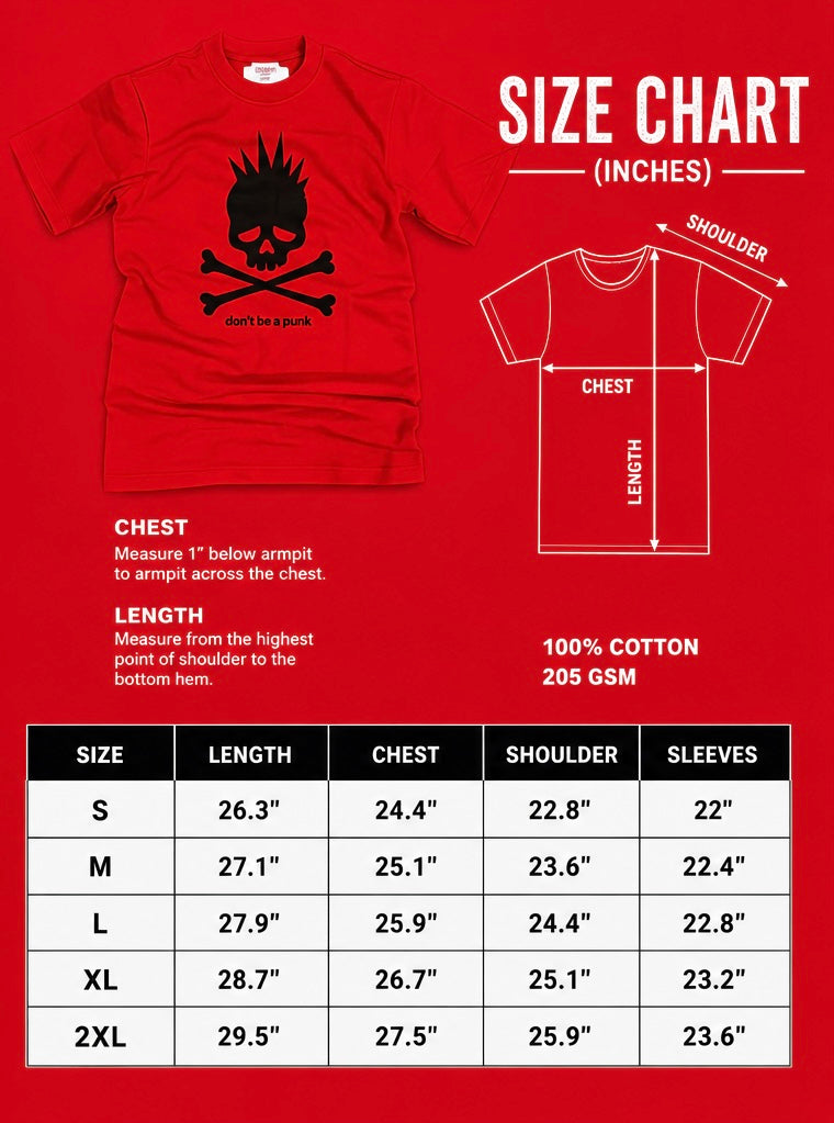 “don’t be a punk” tee